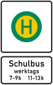 Die bis 2017 genutzte Zeichenkombination für Schulbushaltestellen