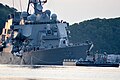 Desperfectos en el USS Fitzgerald (DDG-62) tras colisionar accidentalmente contra el carguero MV ACX Crystal en 2017. 7 marineros estadounidenses murieron.