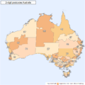 Australia 2-digit postcode areas