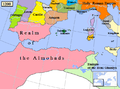 Image 3Almohad dynasty and surrounding states, c. 1200. (from History of Algeria)