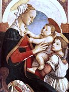 『聖母子と天使』（1465-1467年、捨て子養育院美術館）
