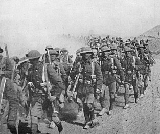 Tropes britàniques en marxa a Mesopotàmia, 1917