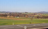 B 178 nahe der Anschlussstelle Löbau Süd. Im Vordergrund die alte Trasse, heute K 8610.