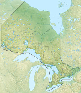 Map showing the location of Wabakimi Provincial Park