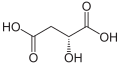 Deutsch: Struktur von D-Äpfelsäure English: Structure of D-Malic acid