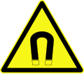 Magnetism warning sign