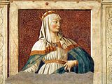 La reina Ester. Fresco por Andrea del Castagno, 1450