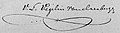 Handtekening Valerius Lodewijk Vegilin van Claerbergen (1774-1844)