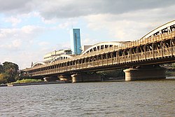 An old photo of the Imbaba bridge