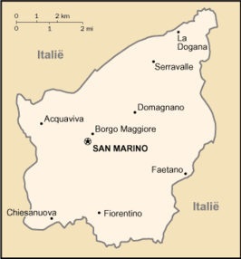 Kaart van San Marino