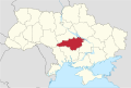 Political map of Ukraine, highlighting Kirovohrad Oblast