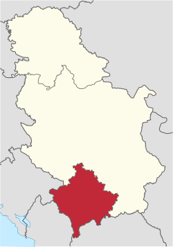 Location of Kosovo