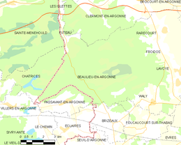 Beaulieu-en-Argonne – Mappa