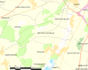 Poziția localității Bacouel-sur-Selle
