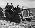 Policies Militars d'Israel montats en un Jeep en 1948.