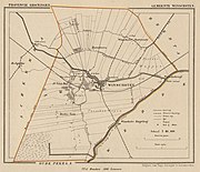 Zuider Veen en de Zuider Veensche weg op een kaart van de gemeente Winschoten uit ca. 1865