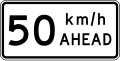 (TW-1B3(50) Road works speed limit ahead - 50 km/h