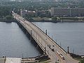 English: Stone Bridge Akmens tilts crossing Daugava River