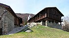 Blick auf Triatel und den mittelalterlichen Speicher des ethnographischen Museums Petit-Monde