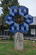 Skulptur von Victor Vasarely am Budapester Südbahnhof