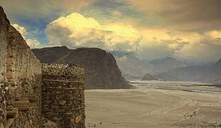 View from Skardu Fort towards Indus River