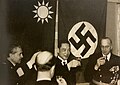 Wang Jingwei, chef du gouvernement collaborateur chinois, avec des dignitaires nazis.