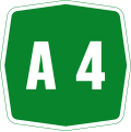 Motorway number sign