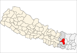 map of Khotang, Nepal