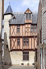 Photographie d'une façade à colombages.