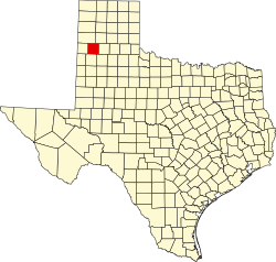 Karte von Castro County innerhalb von Texas