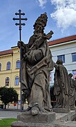Písek Sv. Pius V.- socha z Mariánského sousoší.jpg