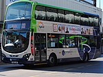 Robin Williams in an advertisement on a bus in United Kingdom