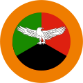 Zambia 1964 to present Since independence, Zambia has used a three-color roundel with an orange outer band superimposed with an eagle