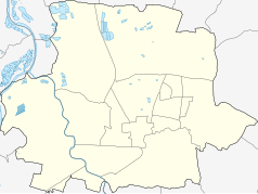 Mapa konturowa Tarnowa, w centrum znajduje się punkt z opisem „ATB Tamel SA”