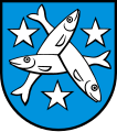 Drei Fische übereinander gekreuzt (Egliswil, CH)