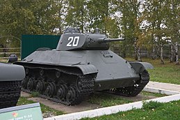 Tank T-50 vo ruskom tankovom múzeu v Kubinke.