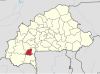 Localisation de la province de la Bougouriba au Burkina Faso.