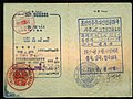 90年代版護照签证页