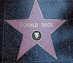 Étoile de Donald sur le Walk of Fame, à Hollywood.