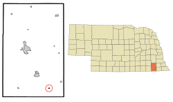 Location of Barneston, Nebraska