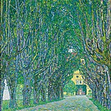 Avenue in Schloss Kammer Park, 1912. Belvedere, Vienna