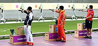 A final da prova de Pistola de ar a 10 metros (ISSF) dos Jogos Olímpicos de Verão de 2012.