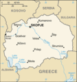 Македонски: Политичка карта на Северна Македонија на англиски. English: Political map of North Macedonia on English.