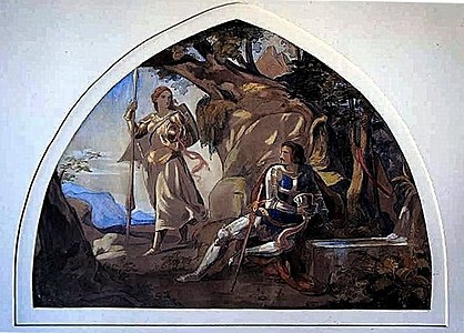 Зіґфрід та Брунгільда. Ескіз фрески. бл. 1864–1867.