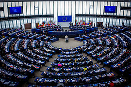 Hémicycle du Parlement européen.