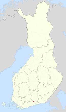 Kaart met de locatie van Pukkila
