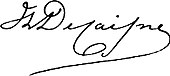 signature de Henri de Caisne