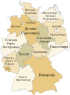 Карта на сојузните покраини во Германија