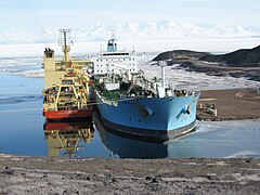 Maersk Peary at the McMurdo Station, Antarctica