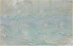 "Waterloo Bridge" (1901) pastel on paper - Claude Monet (W P 99)